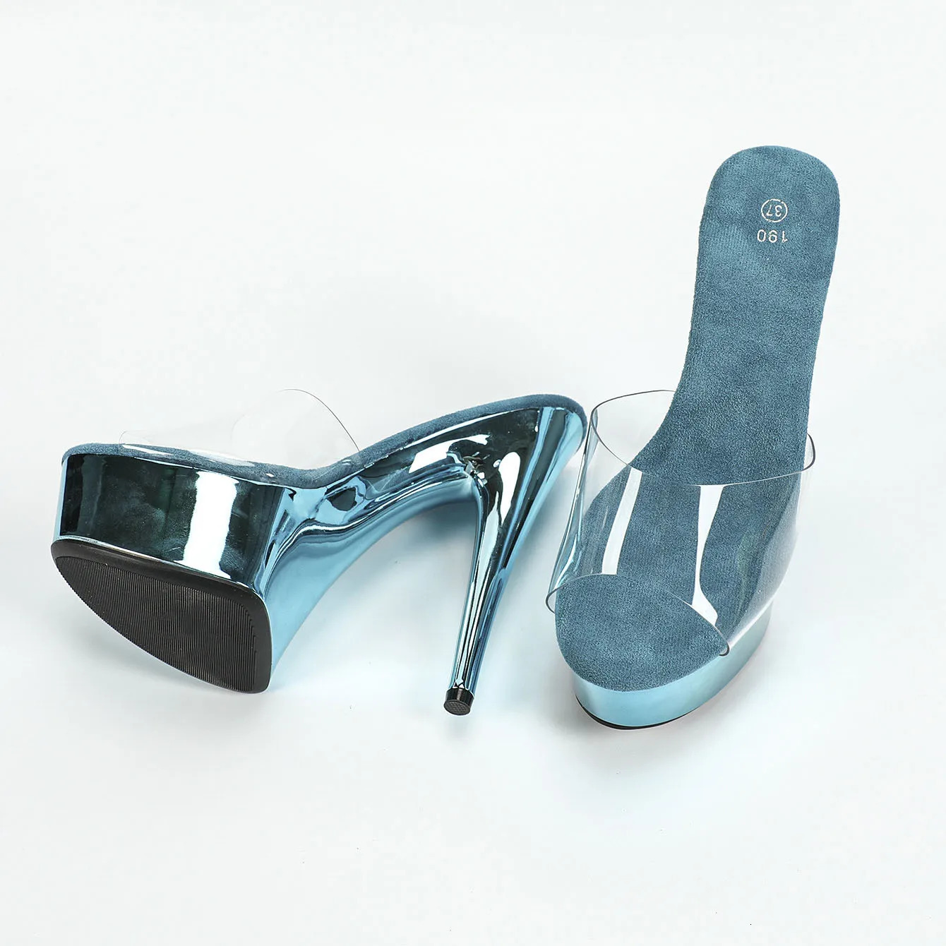 Womens High Heels Thin Heel Sexy Waterproof Table 15cm High Super High Heel Slippers LFD8661B24 260924 - view 5