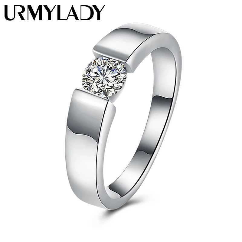 Sterling Band Rings Charm 925 Silver Rings For Women Shining crystal size 7/8/9/10 Fashion Party Gifts engagement wedding Jewelry N260924 - view 3