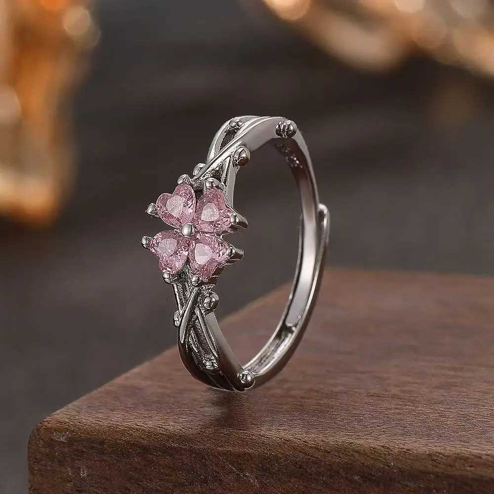 Two Band Rings Fashion Creek Full Diamond Zircon Sunflower Pendants Rotating Women's Finger Rings Fashion Daily Wear Jewelry Gifts N260924 - view 7