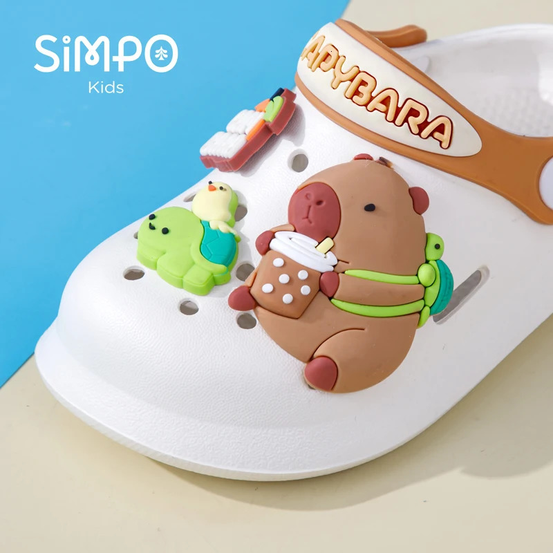 Summer Kids' Garden Clogs Shoes Boys Girls Beach Sandal Kids Lightweight Breathable Cute Capybara Slip On Baby Slippers 260923 - view 7