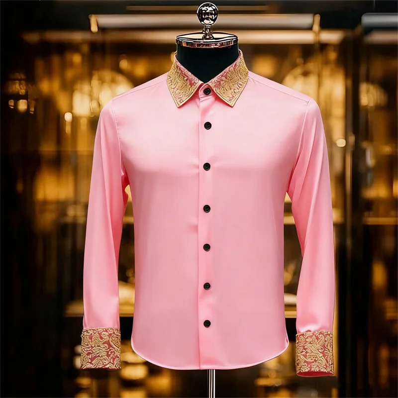 Men's Ethnic Style Exquisite Floral Shirt Formal Shirt Long-Sleeved Retro Vacation/Daily Wear Autumn Collared Shirt 260922 - view 6