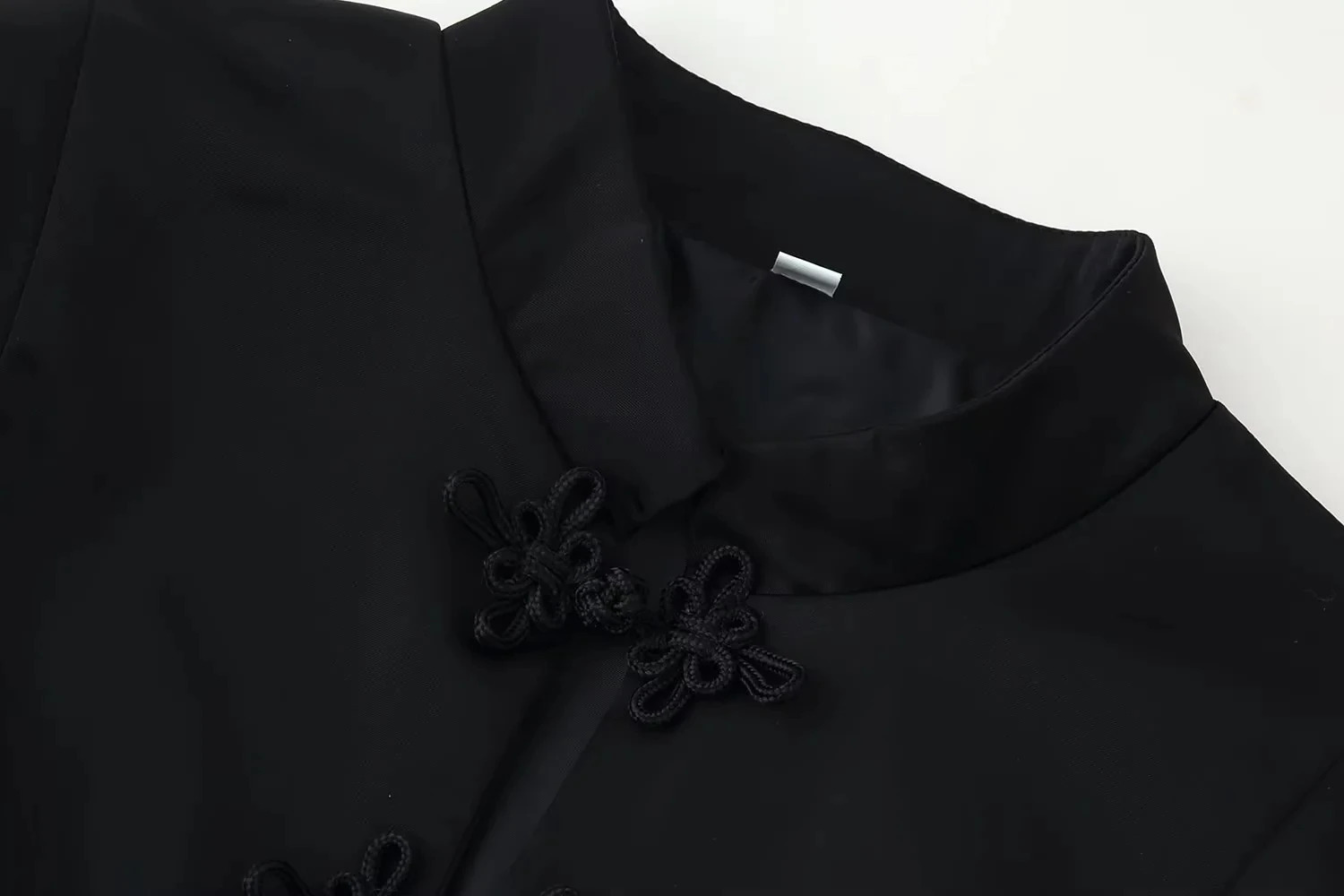 KONDALA Vintage Chic Women Blazer Black Solid Stand Collar Button Long Sleeve Straight Blazer Fashion 2026 Spring Summer Outwear 260924 - view 4