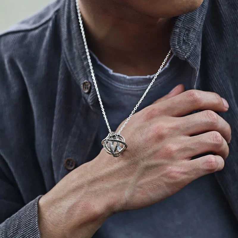 Astronomical Vintage Band Ball Rings Alloy Men's and Women's Rings Creative Complex Rotating Cosmic Ring Deformable Rotating Ring Necklace N - view 6