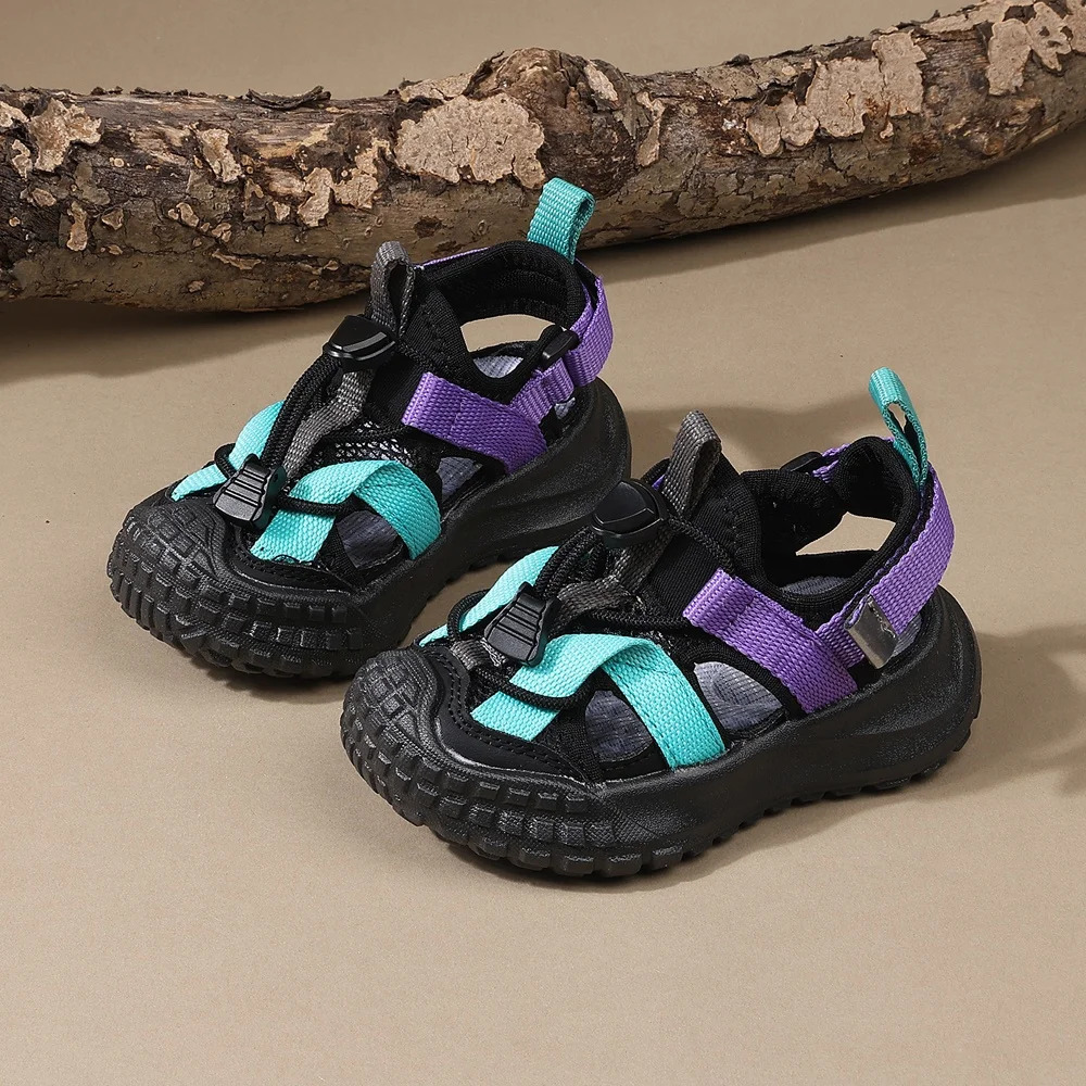 Summer Children Sandals For Boys Mesh Breathable Kids Sport Shoes Soft Sole Fashion Toddler Boys Beach Sandals EU21-30 260923 - view 3