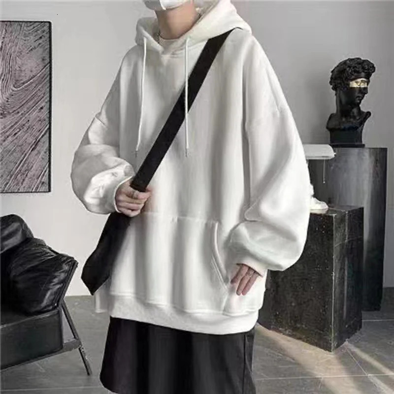 Men And Womens Oversized Sweatshirts Casual Autumn Winter Hoodie Hooded Long Sleeves Loose Pocket Warm Thick Hoodies 260924 - view 4
