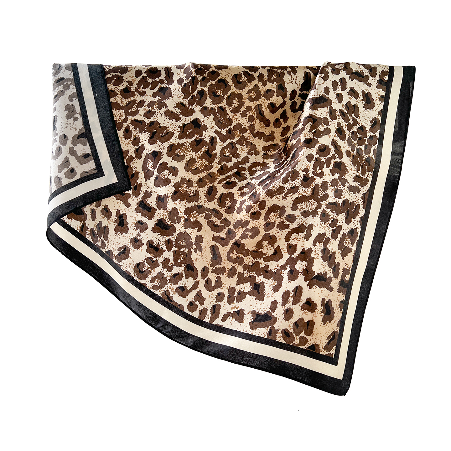 100% mulberry silk, 70*70cm, classic leopard print square scarf, fashionable silk shawl for women, versatile and elegant - view 6