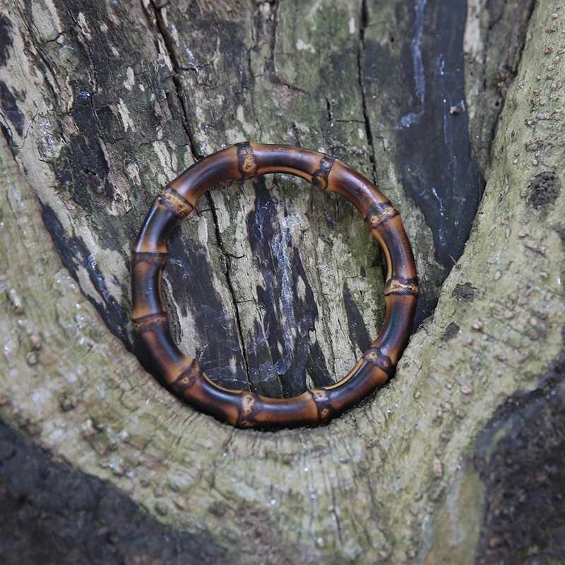 Nilerun Creative Unique Handmade Bangle Wood Rattan Thin Real Natural boo Root Bracelet Bangle N260924 - view 4