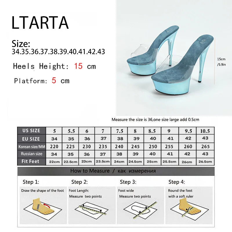 Womens High Heels Thin Heel Sexy Waterproof Table 15cm High Super High Heel Slippers LFD8661B24 260924 - view 3
