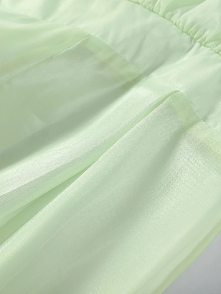 Transparent Deep Vneck Womens Jumpsuit Green Long Sleeve Tapered Pants Lady Fashion Elegant Female Rompers 2026 Summer 260924 - view 7