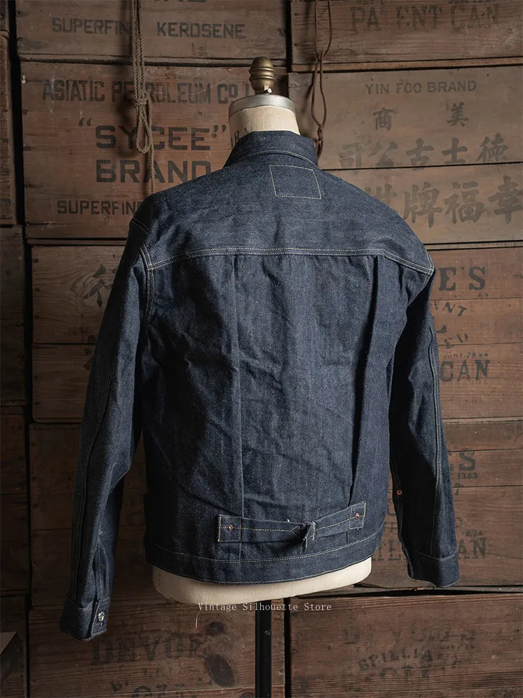 Rugged Bronson 1942 War Simplified Model Raw Denim Jacket 14oz 42806XX Selvedge Indigo Pleated Workwear Jean Outerwear for Men 260923 - view 5