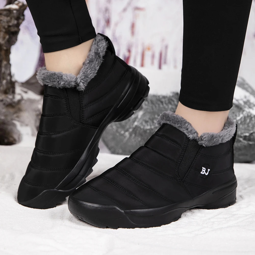 Men's snow boots winter warm shoes fuzzy-lined windproof hiking boots winter insulated shoes fuzzy-lined windproof hiking boots 260922 - view 5