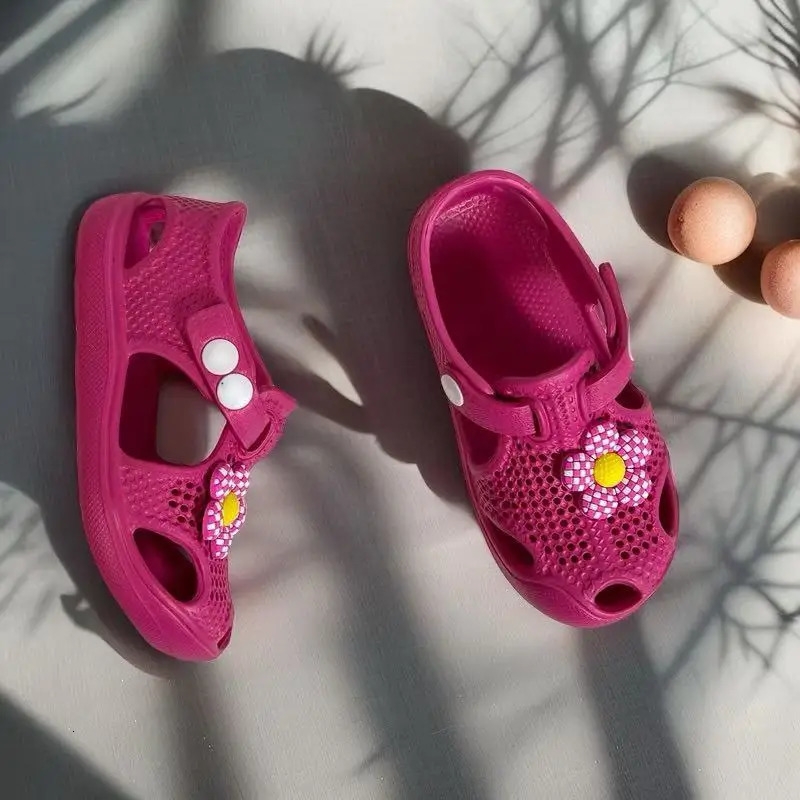 Girls' Floral Toddler Learning Shoes Lightweight Breathable EVA Hole-Patterned Sandals - Cute Versatile Beach Daily Wear Baby 260923 - view 4