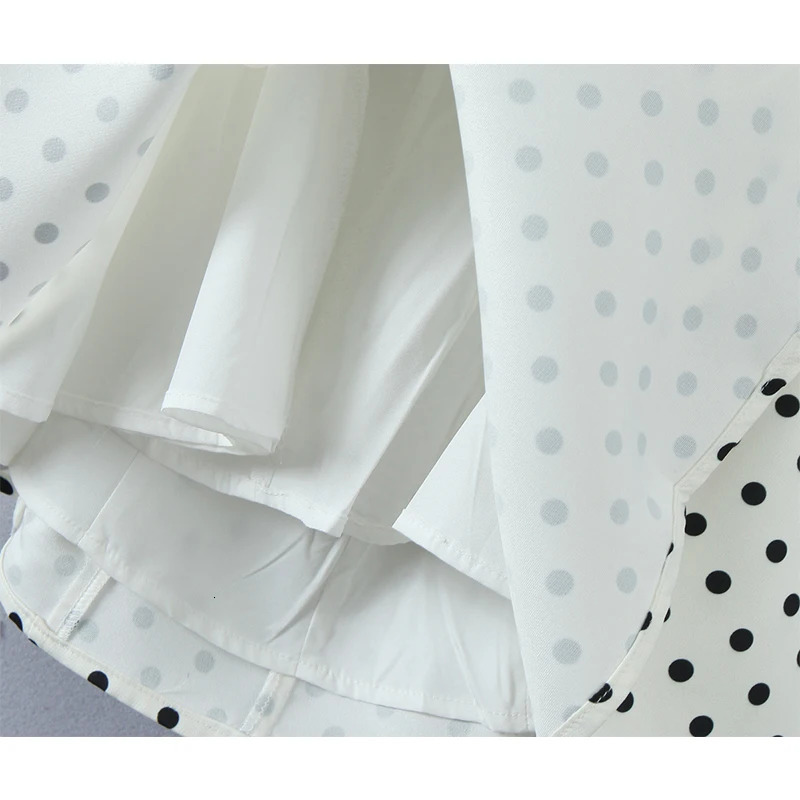YENKYE French Style Retro Polka Dot Deep V Halter Dress Women Sexy Backless A-line Slim Sweet Elegant Mini Dresses Summer Robe 260922 - view 7