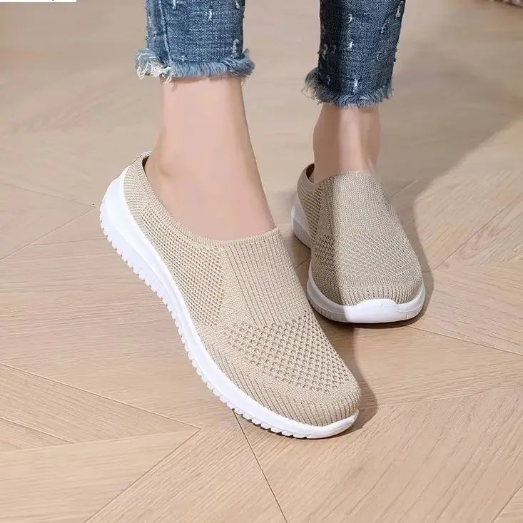 Women's Summer Shoes Plus Size Casual Single Ladies Shoes Soft Sole Cover Half Slippers Sale Shoes with 260918 - view 7