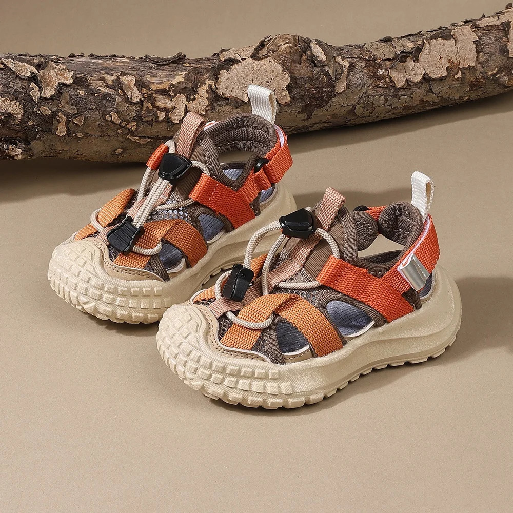 Summer Children Sandals For Boys Mesh Breathable Kids Sport Shoes Soft Sole Fashion Toddler Boys Beach Sandals EU21-30 260923 - view 4