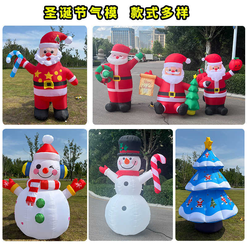 Decoration 10.1FT Outdoor Santa Holiday Claus Snowman Candy Cane Archway Inflatable Christmas Yard Decor Lights Home Toy N260824 - view 3