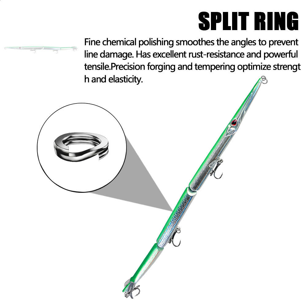 Hunthouse 2PCS 3 Sections Jointed Fishing Bait 255mm/306g Saltwater Sinking Hard Needle Lure For Bluefish Fishing Tackle LW546 260430 - view 5