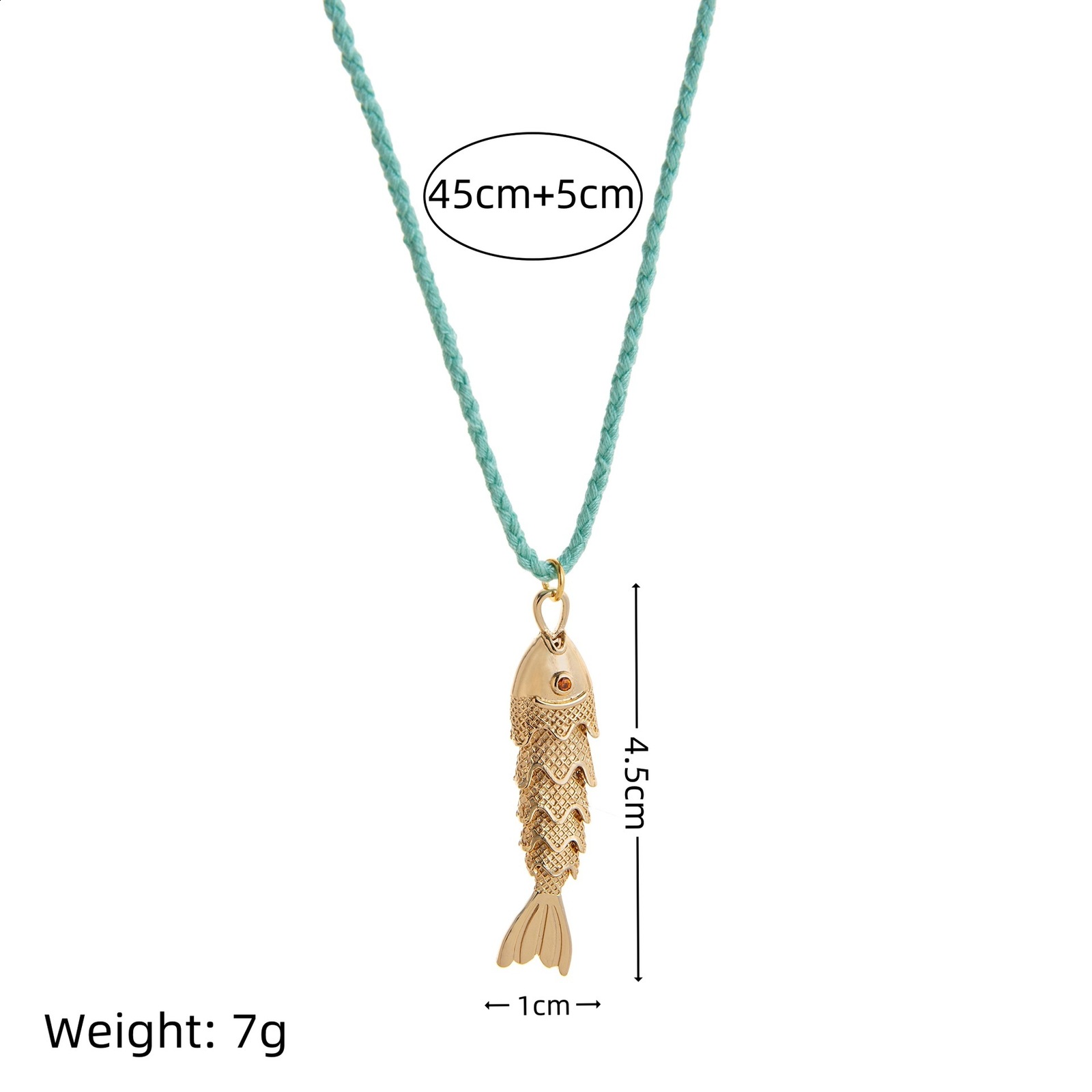 Movable Joints Fish Pendant Necklace For Trendy Crystal Beads Long sweater Chain Jewelry Women Party Accessories Gift260716 - view 5