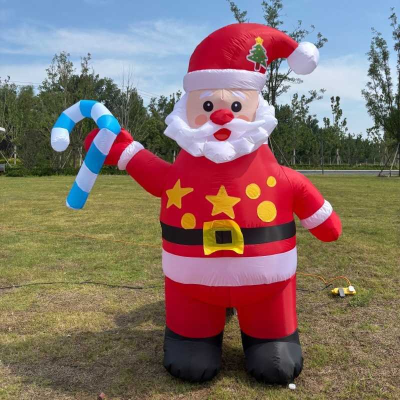 Decoration 10.1FT Outdoor Santa Holiday Claus Snowman Candy Cane Archway Inflatable Christmas Yard Decor Lights Home Toy N260824 - view 4