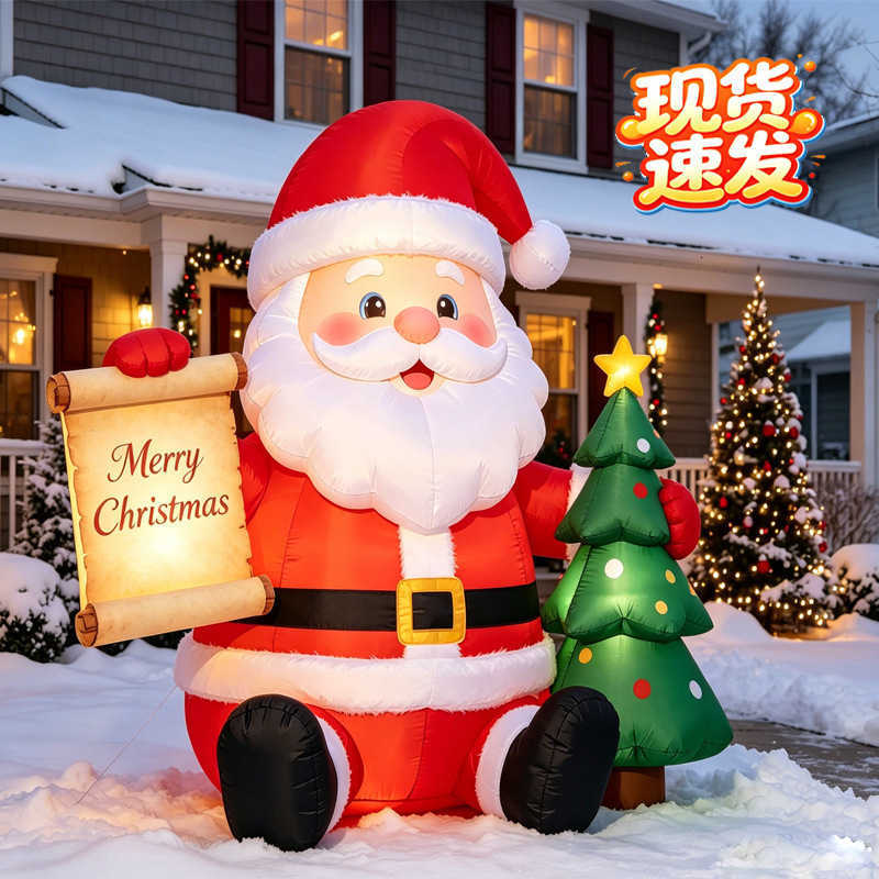 Decoration 10.1FT Outdoor Santa Holiday Claus Snowman Candy Cane Archway Inflatable Christmas Yard Decor Lights Home Toy N260824 - view 9