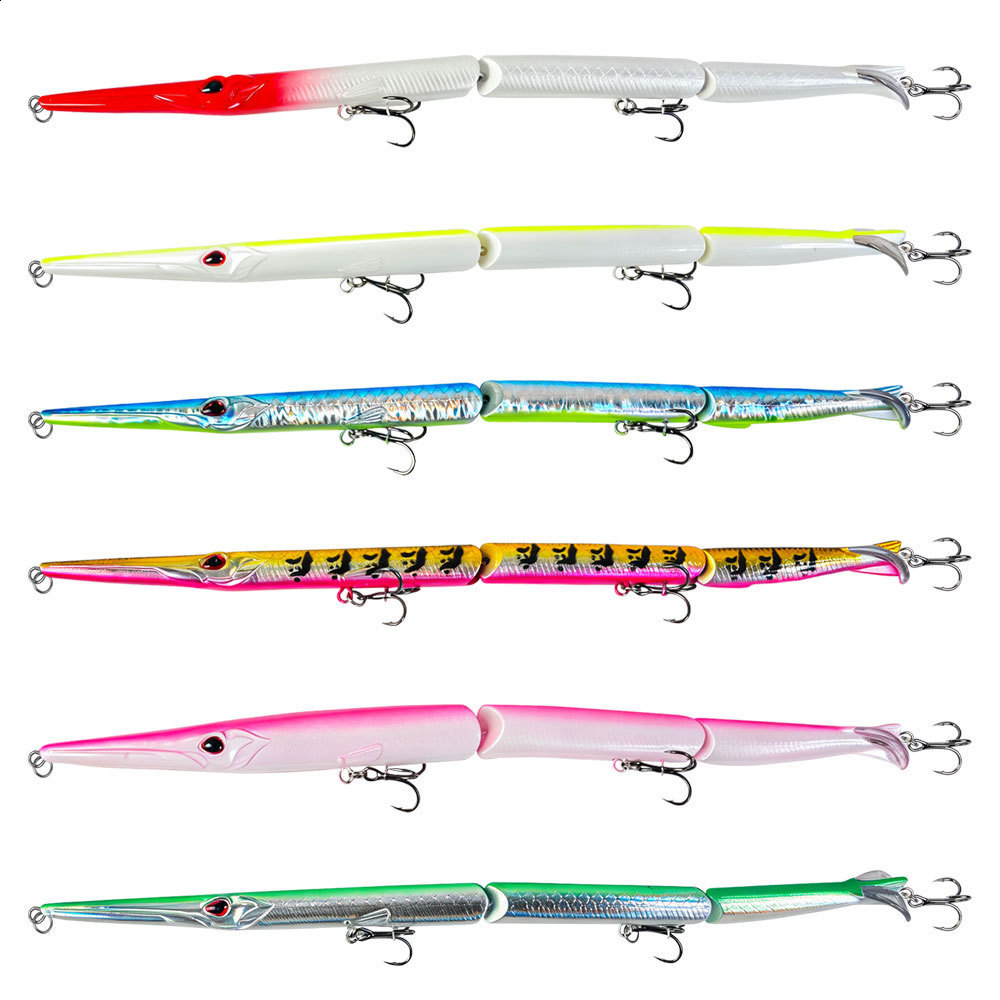 Hunthouse 2PCS 3 Sections Jointed Fishing Bait 255mm/306g Saltwater Sinking Hard Needle Lure For Bluefish Fishing Tackle LW546 260430 - view 6