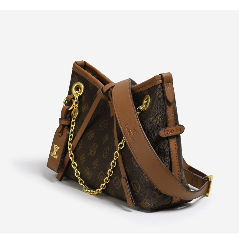 2026 New Premium Versatile Shoulder Bag Retro Large Capacity Commuter Tote Handbag Crossbody Bag Free Shipping Brown Yellow - view 5