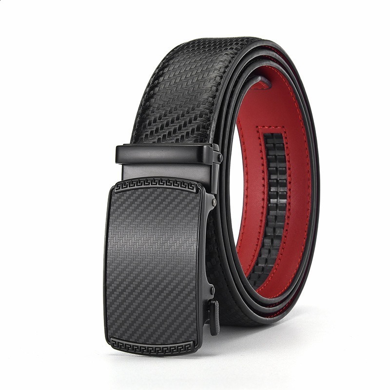 Cetiri Men's Ratchet Click Belt Genuine Leather Dress Belt For Men Jeans Holeless Automatic Sliding Buckle Black Brown Belts Cin Y19052004 - view 4