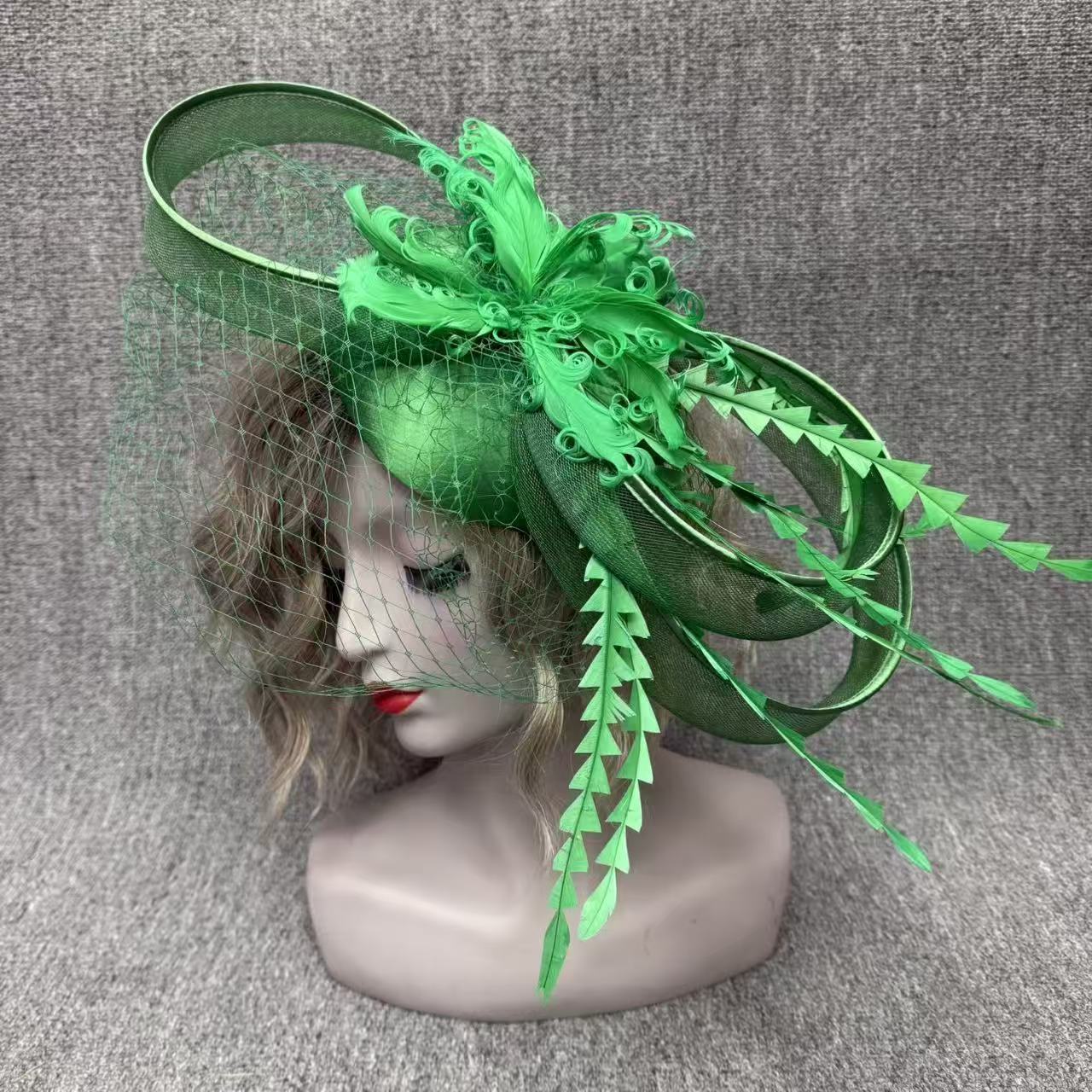 Yellow Mesh Beils Fascinator Hat Women Veils Briece Derby Wedding Headwear For Ladies Femme Royal Ascot Hair Fascinator Clips260428 - view 6