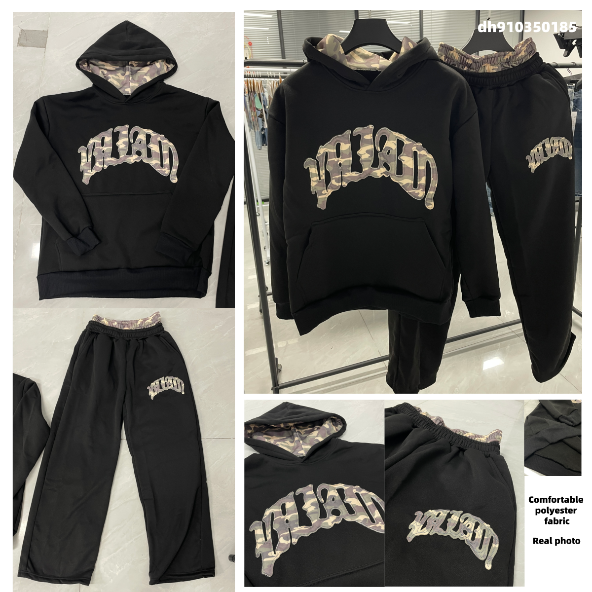 Men's Tracksuits Tracksuit Men Clothing Vintage Embroidered Leopard Print Street Casual Hoodie Trendy Double Waist Unisex - view 3