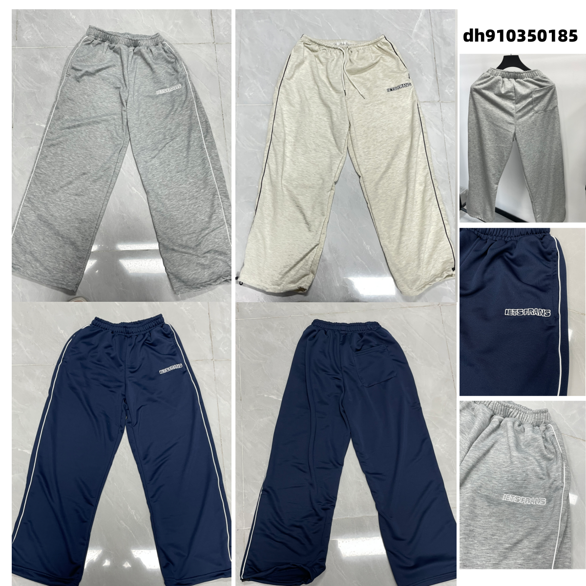 Women's Pants Iets Frans Women Men Wide Leg Sweatpants Embroidery Cute Sports High Waisted Baggy Flared Revive Cargo Jogger Daily Wear Loose Yoga - view 3
