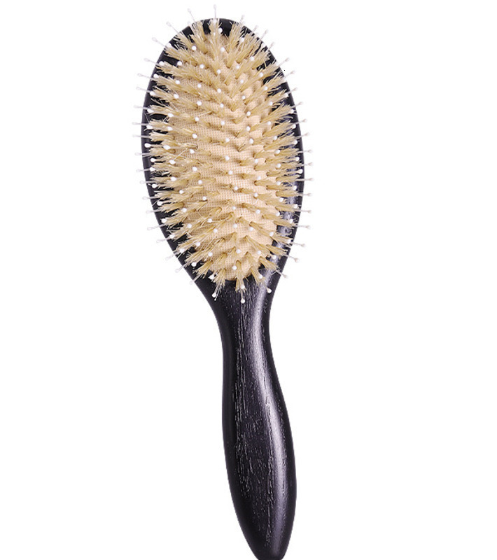 Soft Boar Bristle Hair Brush Women Scalp Massage Hair Comb USA Oak Wood Handle Hairbrush for Curly Thick Long Hair Care Tool 260319 - view 4