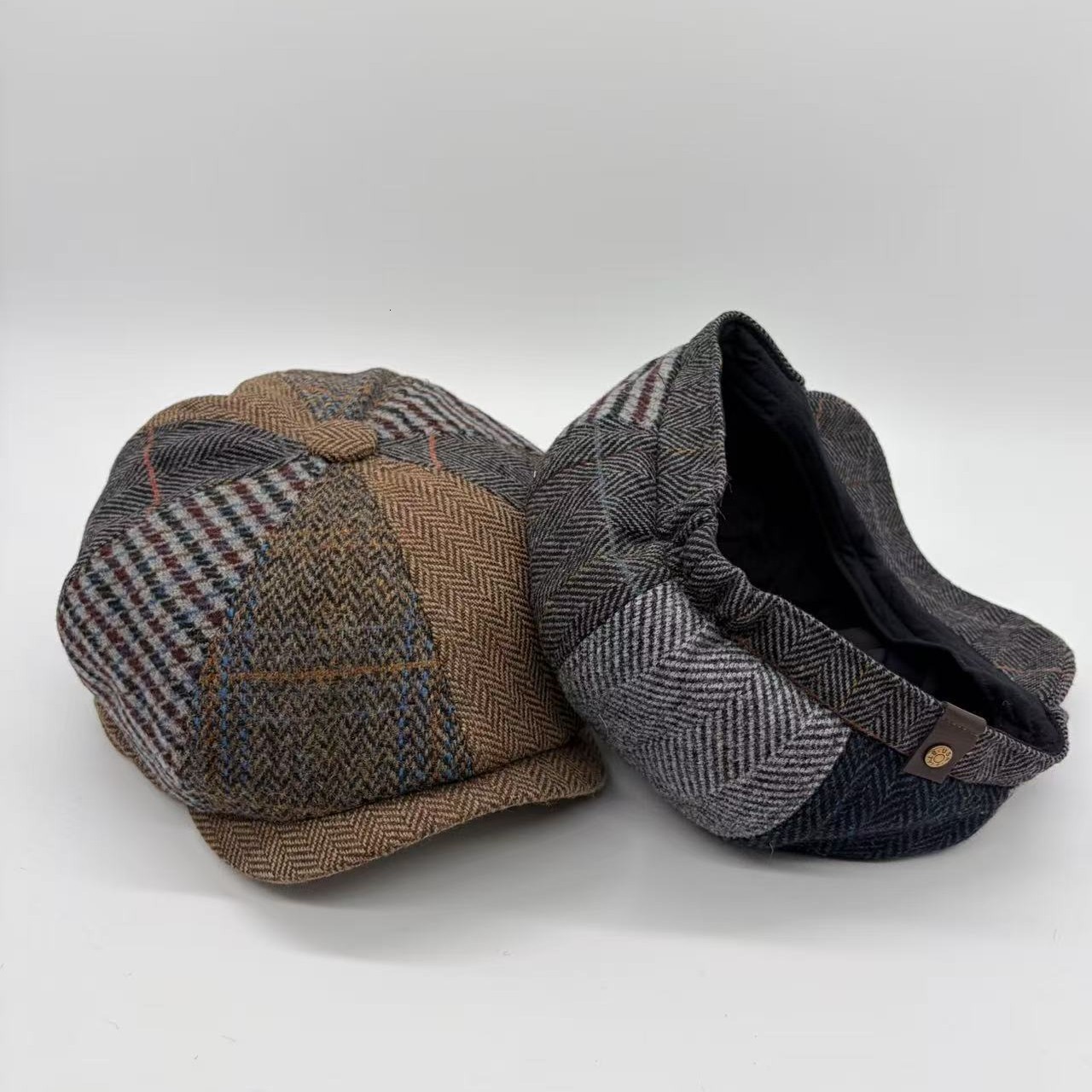 Spring Autumn Winter Men Classic Splicing Octagonal Hats Retro British sboy Cap Gatsby Woman Men Beret Caps 005 260609 - view 5