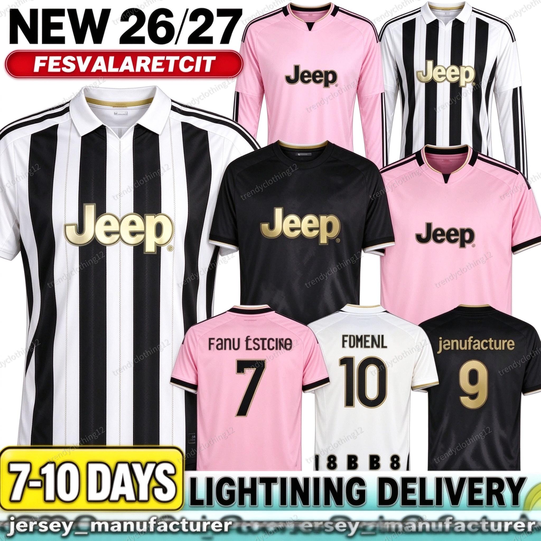 Juventus Maglia 26/27 Thuram Koopmeiners Mckennie Kolo Muani Bremer 3XL David Locatelli F Conceicao Cambiaso Ekhator Kit Calcio Bambini-image