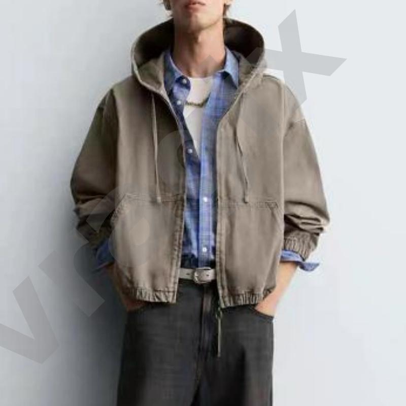 Women Vintage Washed Zip Up Hooded Jacket Relaxed Long Sleeve Hoodie Coat With Drawstring Hood Elastic Cuff And Hem Front Kangaroo Pocket Casual Outer - view 8