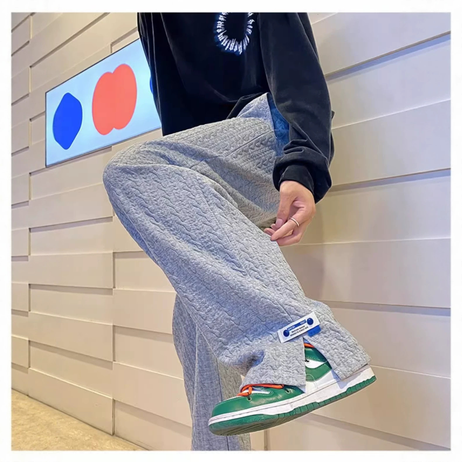 Mens Baggy Pants Sportswear Autumn Winter Male Trousers Gyms Hip Hop Tracksuit Black Pant Casual Fashion Joggers Sweatpants Men 260127 - view 4