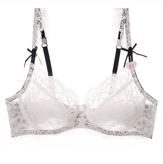 Sexy women's bra set ultra-thin summer style French-style push-up bra to prevent sagging makes large breasts appear smaller and provides a gather - view 9