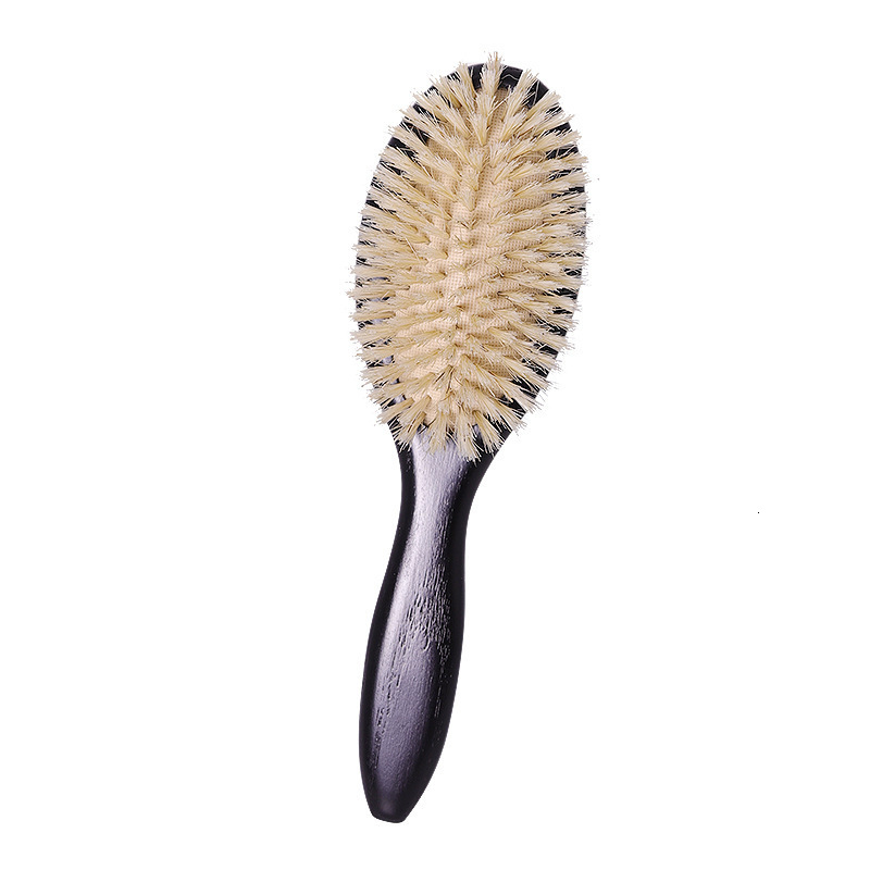 Soft Boar Bristle Hair Brush Women Scalp Massage Hair Comb USA Oak Wood Handle Hairbrush for Curly Thick Long Hair Care Tool 260319 - view 3