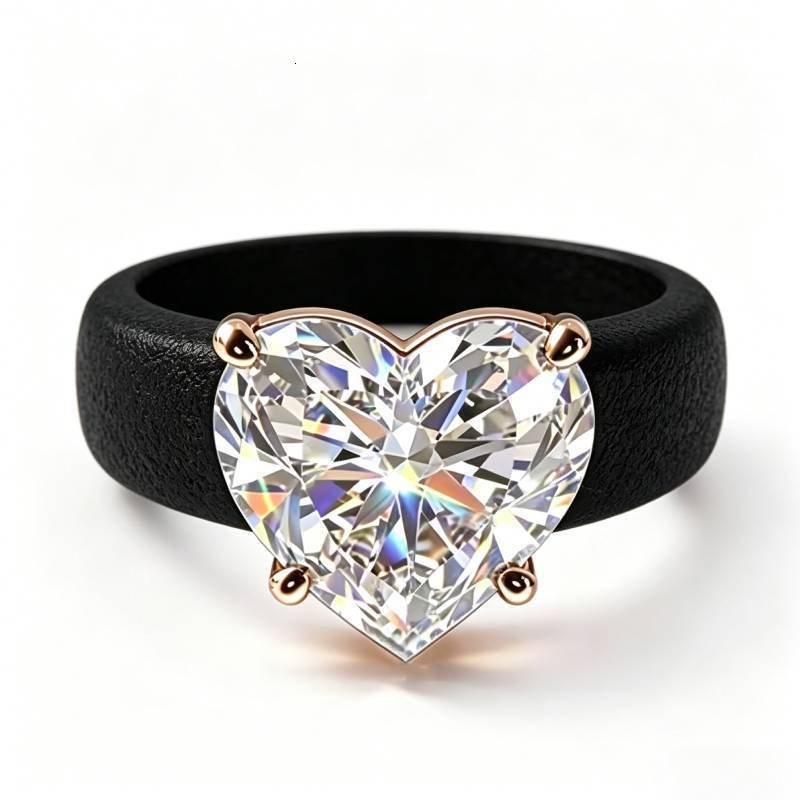 1pc womens colorful silicone ring large rectangular CZ stone silver rose gold pointed inlay comfortable sports wedding ring260530 - view 9