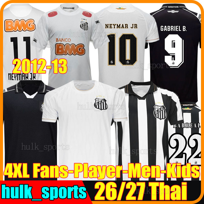 4XL 2012 2013 Santos Coutinho Retro Koszulki PiłKarskie Neymar JR 2026/27 Gabriel B. Thaciano Barreal G.Menino Rollheiser Thaciano Koszulki PiłKa-image