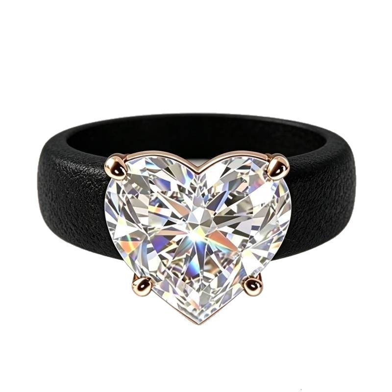 1pc womens colorful silicone ring large rectangular CZ stone silver rose gold pointed inlay comfortable sports wedding ring260530 - view 6