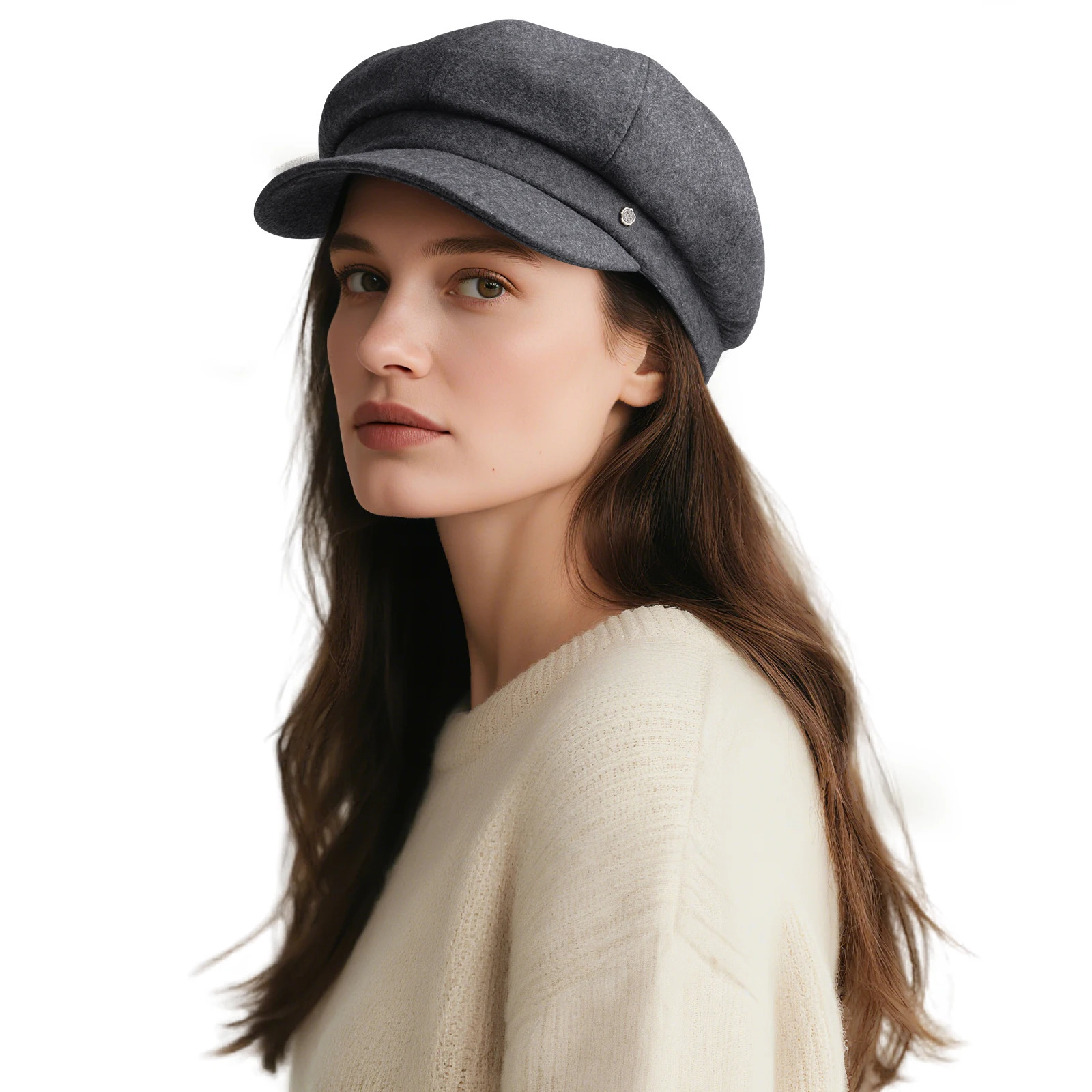 VOBOOM Womens 8 Panel Wool Tweed sboy Gatsby Ivy Cap Golf Cabbie Driving Hat Classic Baker Boy Beret 251225