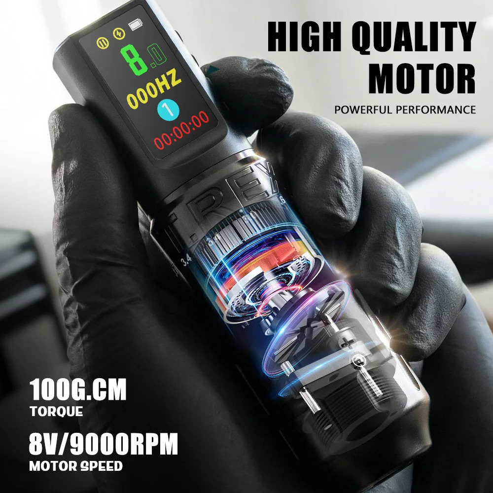 T-Rex Cool Wireless Tattoo Machine Pen 7 Adjustable Strokes Motor LCD Screen Permanent Makeup Tattoo Pen For Tattoo Art 251230