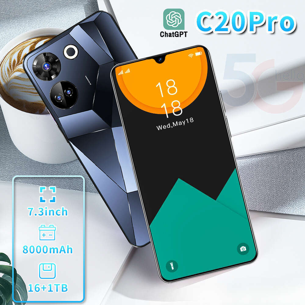Renowned brand's new C20Pro cross-border 7.3 high-definition screen smartphone Android all-in-one 16+1T foreign trade cross-border phone CKS