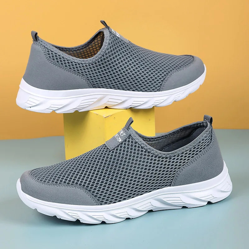 Breathable Summer Sneakers Men Casual Sport Shoes Light Weight Mesh Footwear For Running Slip On Walking Shoes 251226