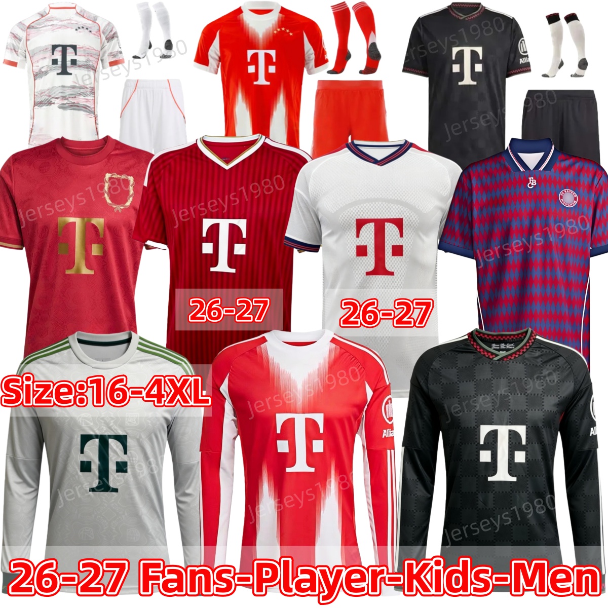 Bayern munich 26 27 Kane Luis Diaz bayern jersey 2026 2027 OLISE football jersey Kingsley Coman Musiala Soccer Jerseys kimmich kit Oktoberfest trikot munich 3XL 4XL