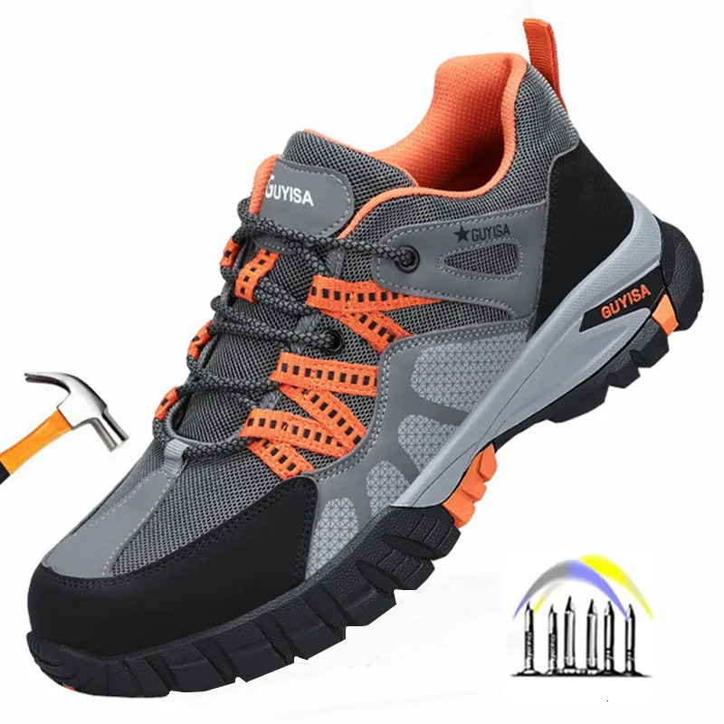 Work shoes with steel toe anti puncture work safety sneakers work man safety shoes anti-slip boots indestructible shoes for men 251226