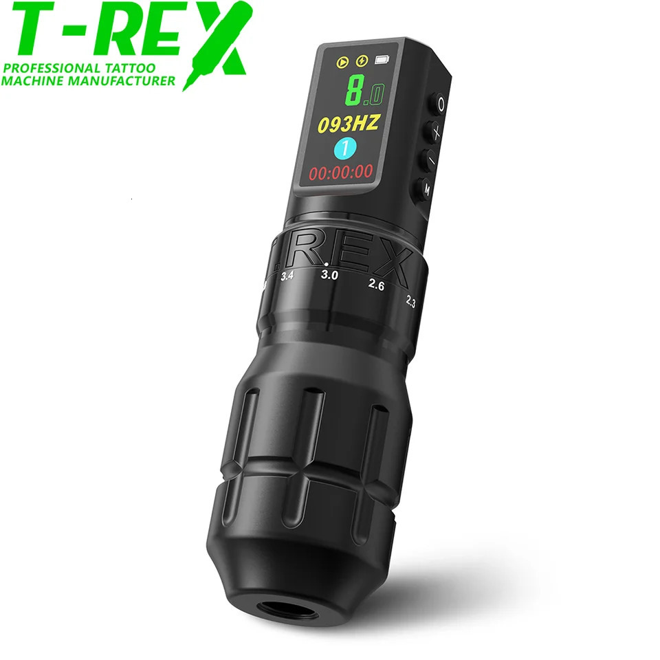 T-Rex Cool Wireless Tattoo Machine Pen 7 Adjustable Strokes Motor LCD Screen Permanent Makeup Tattoo Pen For Tattoo Art 251230