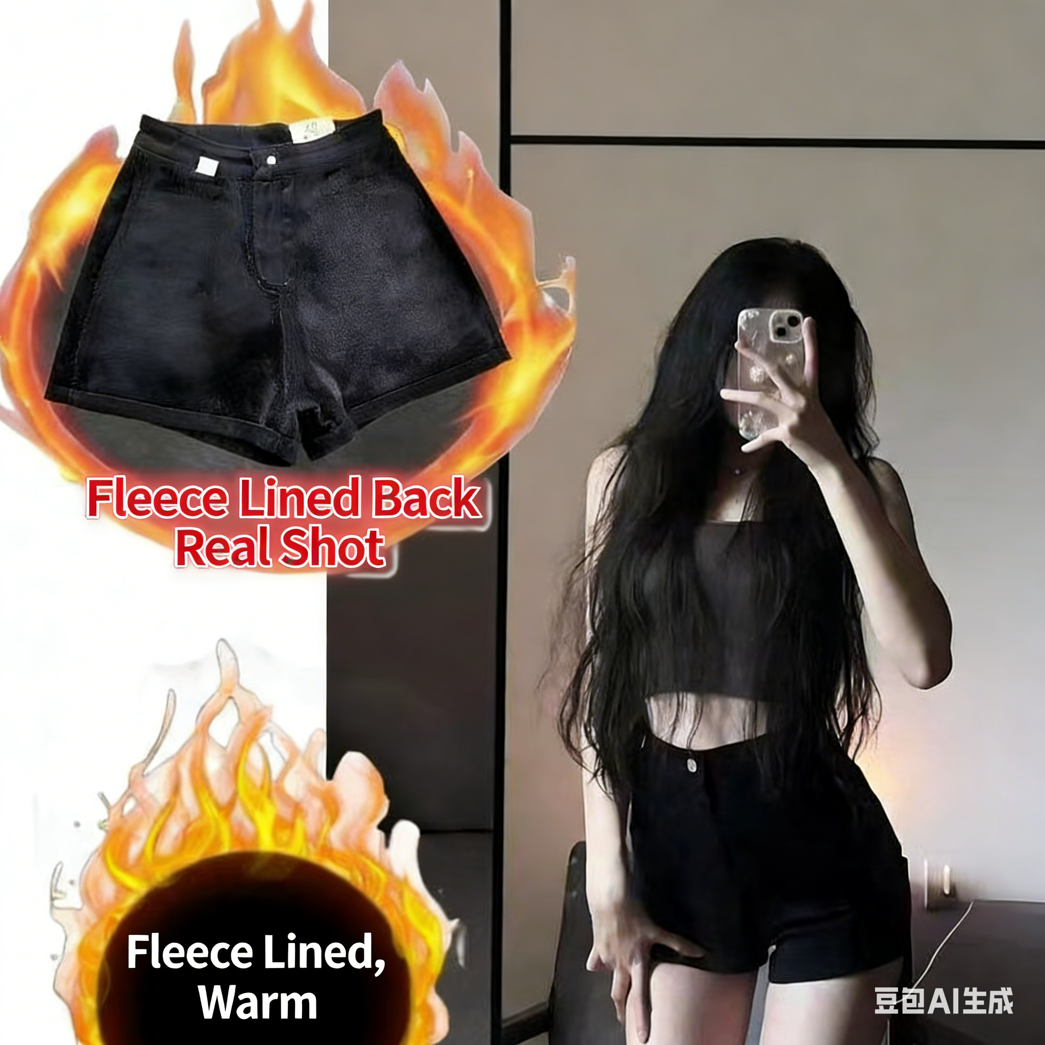 Women's Spring & Autumn New Black Denim Shorts - Casual Slim-Fit Leggings Bodycon A-Line Skort Lady Ins Trendy Hot Pants