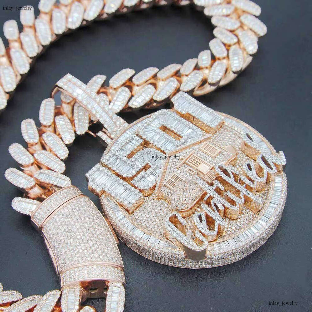 Bereal Custom IGI Certified Iced Lab-Grown Men's Hip-Hop 925 Silver Vvs Moissanite Chain Pendant Boutique Jewelry