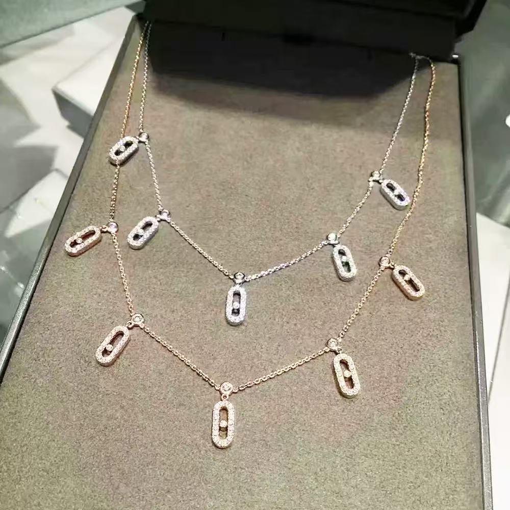 necklace luxury jewelry designer necklace Luxury Necklaces For Women Four leaf clover necklace Metal Chain Thin Pendant Charm Valentines Day Gift With Box0890